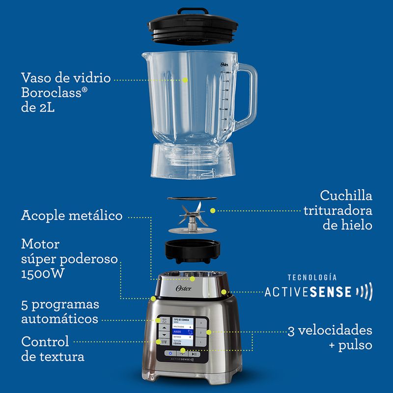 Licuadora Oster ActiveSense con Blend N Go BLSTTDGNBG